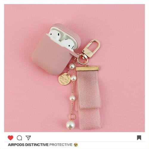Fashion Tassel Keychain For Airpods Protective Cover Cute Wireless Bluetooth Headset Case For Apple silicone Earphone Cover