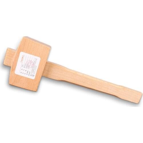 Solid Beech Hammer Carpenter Wood Carving Mallet Smooth Surface Woodworking Q1JB