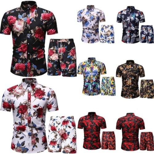 Mens Summer Outfit 2-Piece Set Short Sleeve T Shirts and Shorts Sweatsuit