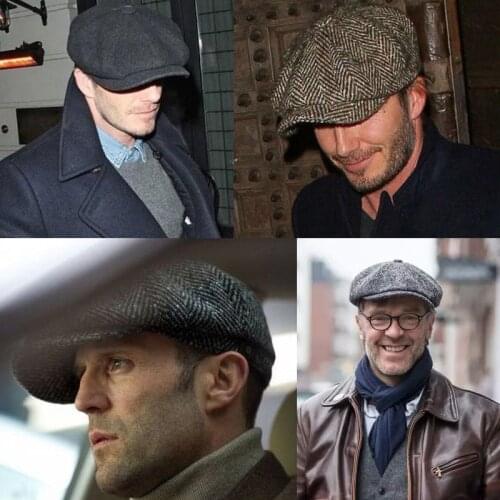 Newsboy Beret Baker Boy Mens Hat Fashion Warm Elastic Flat Cap Mens Gatsby Hat