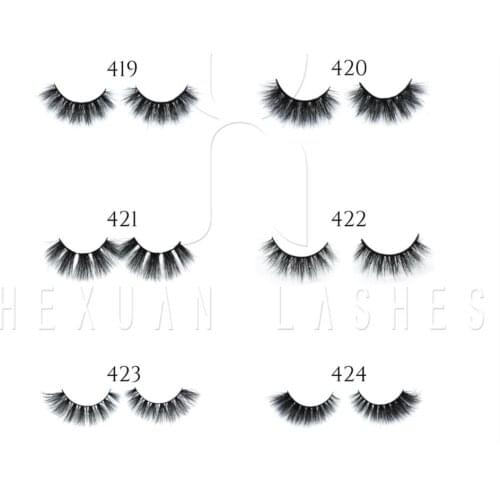 False eyelashes 30 pairs Hexuan 4D Mink Lashes Machine made 20in Mink Lashes for makeup cruelty-free mink lashes in Stock