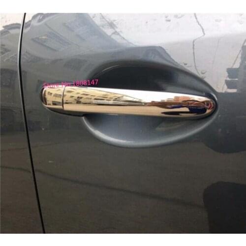 Car Sticker Cover Detector Frame Lamp Trim ABS Chrome Door Handle Armrest 8pcs For Mazda 2 Demio 2015 2016 2017 2018 2019