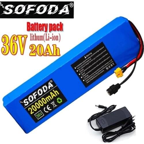 100% New 36V 10S4P 20Ah Battery Pack 500W High Power Battery 20000mAh Ebike Electric Bicycle BMS+42v Charger