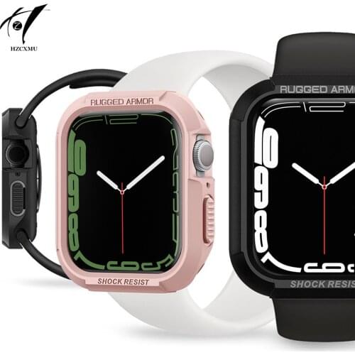 Rugged Armor watch case for Apple Watch 2 3 4 5 iwatch band 44mm 40mm 42mm Tpu soft Shockproof Protective cover Accessories