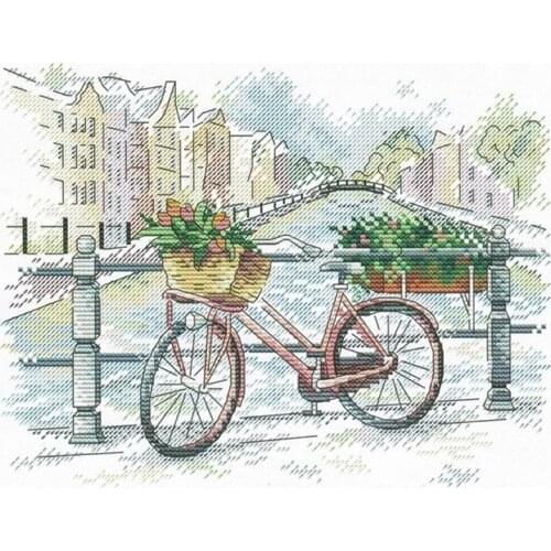 2021 Drop Shipping Embroidery On The Bridge Funny Home Cross Stitch with 100% Cotton Flosses & Free Shipping for Wall Decor