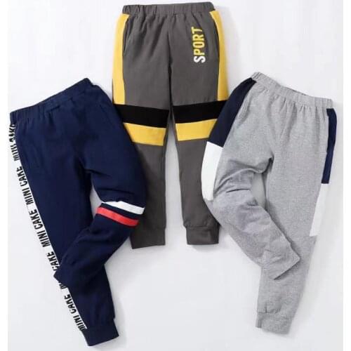 PatPat Color Block Letter Print Athleisure Pants for Toddlers / Kids