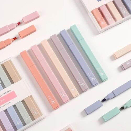 Color marker pen with 6 lamps, DIY manual for diary decoration, light series, illuminator, creative, student, stationery, kawaii