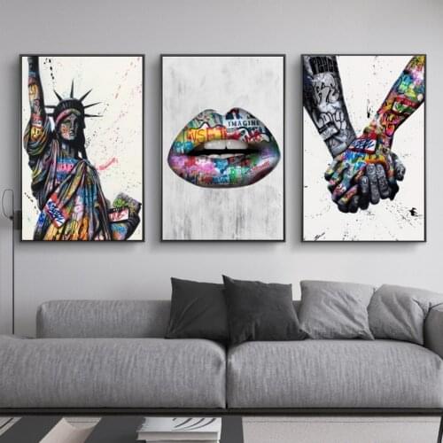 Statue of Liberty Graffiti Art Canvas Paintings On the Wall Art Posters And Prints Abstract Street Art Wall Pictures Home Decor