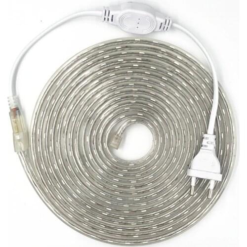 LED Strip Light AC 220V SMD 5050 Flexible LED Tape 60LEDs/m Ribbon for Living Room 1M 2M 3M 4M 5M 6M 8M 10M 12M 15M 20M 22M 25M