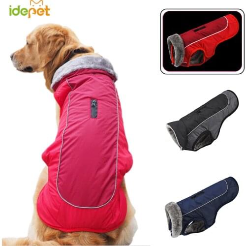 Reflective Pet Dog Clothes Waterproof Dog Coat Pet Jacket Puppy Vest Thickness Warm Outfit Clothing for Big Dogs XS-XXXL 35