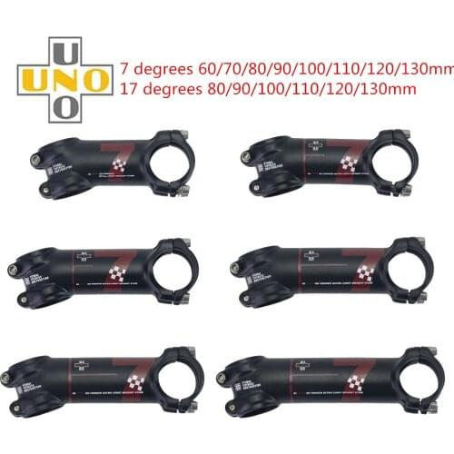 UNO 7 lightest 7050 Aluminum Mountain bike Bicycle mtb stem 31.8*60/70/80/90/100/110/120/130mm 7/17 degrees