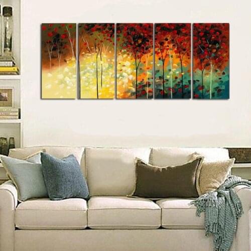 In The Garden Of Eden Landscape modern oil paintings on Canvas Art for Wall Decor 100% hand-painted Abstact Painting Home Decor