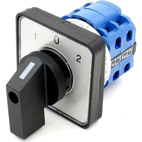 Rotary Universal Changeover Switch SZW26-20/D202.2 660V 20A 1-0-2 3 Positions 8 terminals Latching function