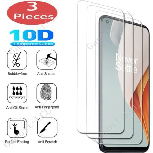 3Pcs Protection Glass For OnePlus 9 9R Nord 2 CE N200 5G 8T N10 N100 3 5 6 7 3T 5T 6T 7T Tempered Screen Protector Cover Film