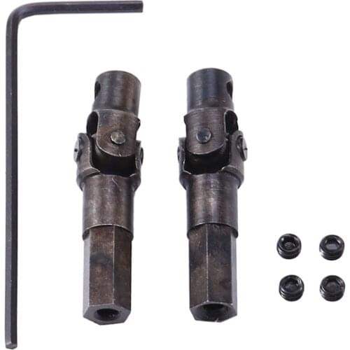 2Pcs Metal Universal Steering Joint Drive Shaft Accessories for WPL C14 C24 C34 B24 B36 MN D90 MN99S RC Car Parts