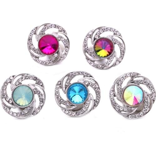 5pcs/lot Flower Snap Jewelry 18MM Metal Snap Buttons for Snap Bracelet OEM ,ODM