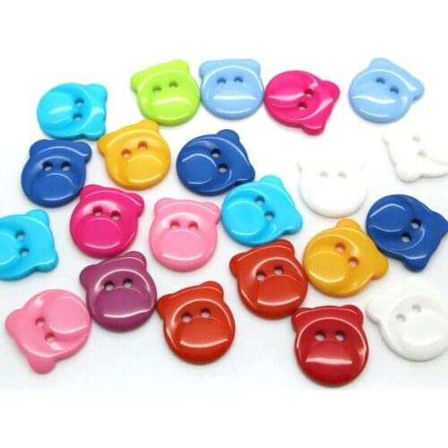 50Pcs Mixed Bear Resin Sewing Buttons For Cloth Flatback Cabochon Scrapbooking Crafts Knopf Bouton Decor Diy Accessories