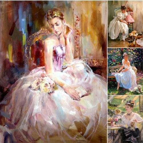 5D DIY Diamond Painting Portrait Beauty Cross Stitch Kit Full Square/Round Diamond Embroidery Mosaic Art Home Decoration Picture