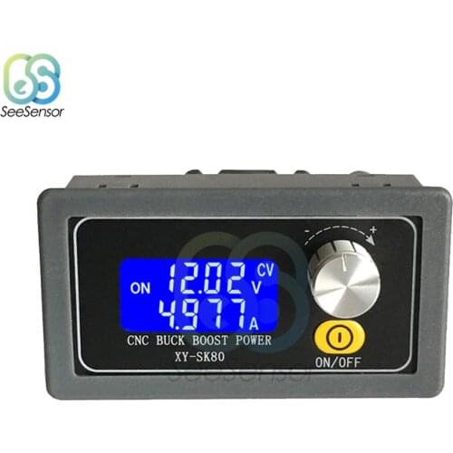 DC DC Buck Boost Converter CC CV Power Module 0.6-30V 5A Adjustable Regulated Power Supply Voltmeter Ammeter CNC 80W