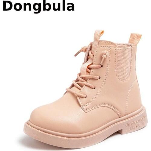 Children Boots Autumn Winter Pu Leather Kids Martin Boots School Boy Shoes Fashion Girls Ankle Boots Waterproof Child Sneakers