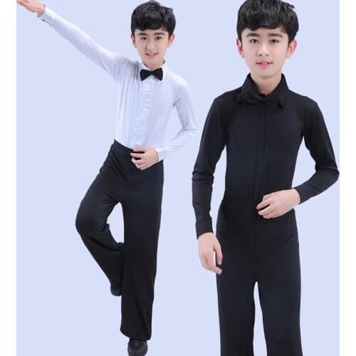 Childrens Latin dance new autumn and winter costumes childrens games show clothing boys clothing students dance clothes
