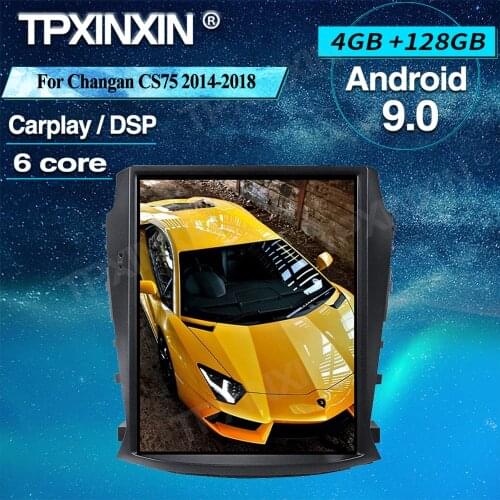 For Changan CS75 2014-2018 Tesla Style Screen Carplay Android 128G Car GPS Navigation Multimedia Autoradio Video Player Headunit