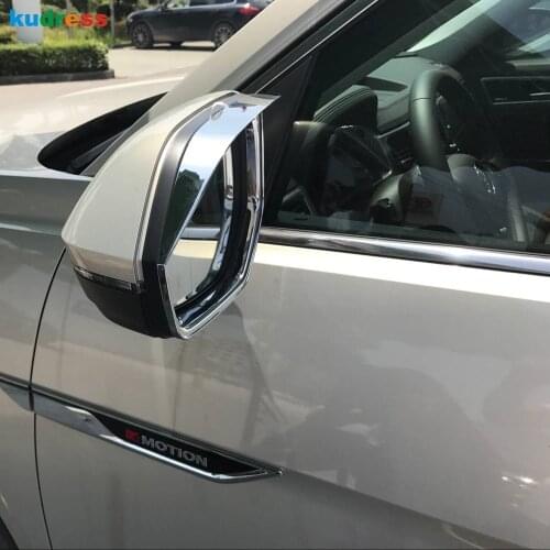 For Volkswagen For VW Teramont Atlas 2017 2018 2019 2020 Chrome Rearview Mirror Rain Shield Sun Visor Shade Cover Trim Sticker