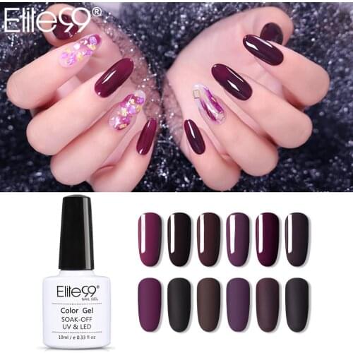 Elite99 10ml Jam Red Color Gel Polish Vernis Semi Permanent Gel Lacquer Soak Off Hybrid Vanish Nails Art Manicure Nail Polish
