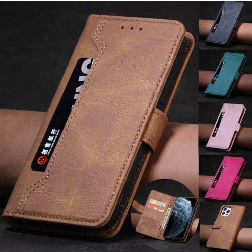 Leather Case For Samsung S21 S20 Fe S10 A12 A22 A32 A42 A51 A52 A71 A72 A02S A03S A21S A50 A70 Flip Wallet Card Magnetic Cover