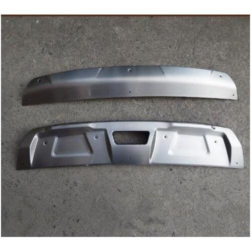 Metal front + rear bumper bottom guard protector with key hole For nissan Rogue X-Trail T32 2014to2018 car-styling accessories