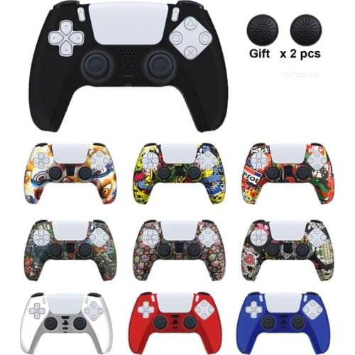 For PS5 Soft Silicone Gel Rubber Case Cover For SONY Playstation 5 Controller Protection Case For PS5 Gamepad