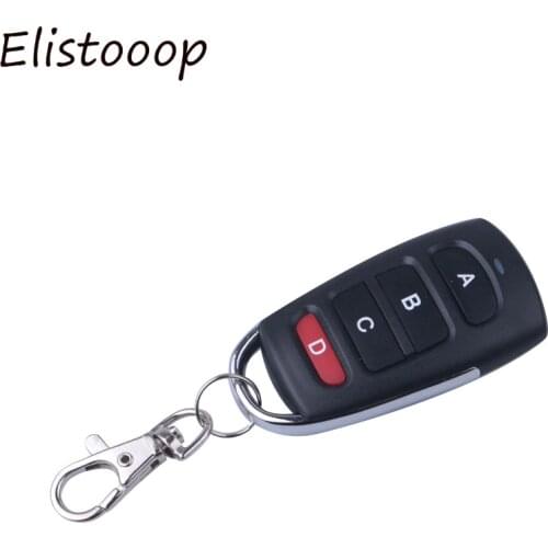 Elistooop 4 Buttons 433mhz Copy Cloning Wireless Remote Control Electric Garage Door Security Alarm Controller Key Fob Car Keys