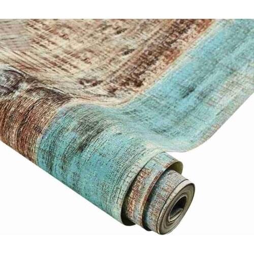 Removable Retro Faux Wood Grain Peel Stick Wallpaper Self-adhesive Wood Plank Wallpaper Roll Vinyl Wall Covering For Restaurant