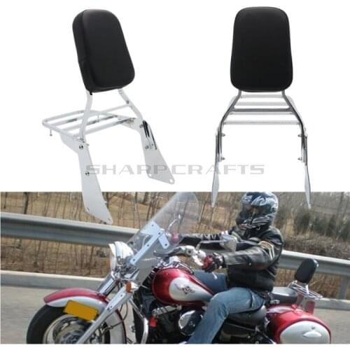 Motorcycle Passenger Backrest Sissy Bar With W/ Luggage Rack Pad For Kawasaki Vulcan 1500 Classic 1986-2013