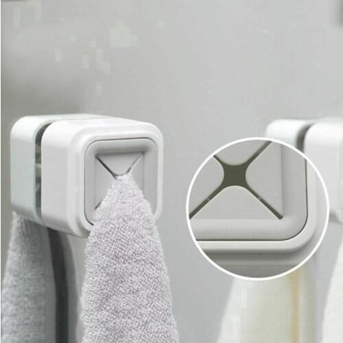 Convenient Kitchen Storage Hooks Washing Cloth Hanger Rack Towel Holder Sucker Wall Window Bathroom Tool Gray Transparent Color