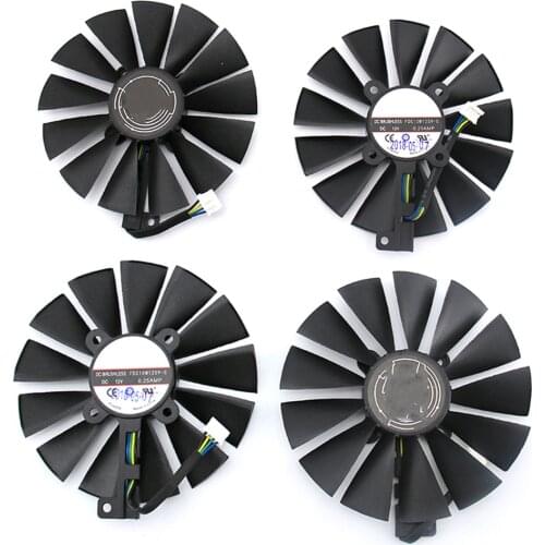 4-pin Graphics Card Cooling Fan for ASUS DUAL-RX580-8G 13 Leaves/Dual Fan Version Repair Parts Replacement Video Card Cooler