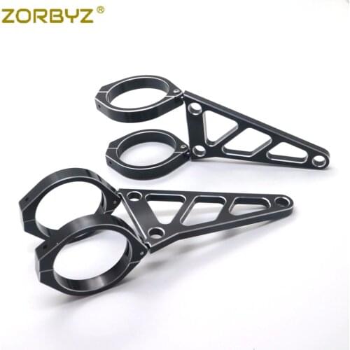 ZORBYZ 39mm/41mm/48mm/51mm/54mm/57mm Black CNC Motorcycle Headlight Mount Bracket Fork Clamps For Harley Suzuki Triumph Honda