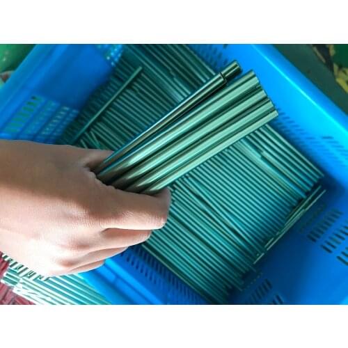 WOWSHINE new green color aluminum drinking straws 20pcs/lot food grade juicy straws mixed colors factory direct shipping