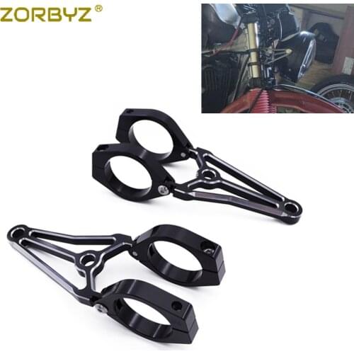 ZORBYZ 39mm/41mm/51mm/54mm/57mm Black Motorcycle CNC Headlight Mount Bracket Fork Turn Signal Light Clamp For Harley Honda