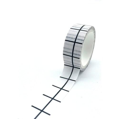 10pcs/lot 15MM*5M Black Stripes White Washi Tape Japanese Paper DIY Planner Masking Tape Decorative Stationery washi tape