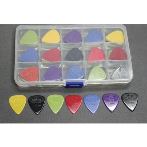 100pcs Alice Long Life Raised Projecting Nylon Guitar Picks Plectrum Pick Various 6 Thickness