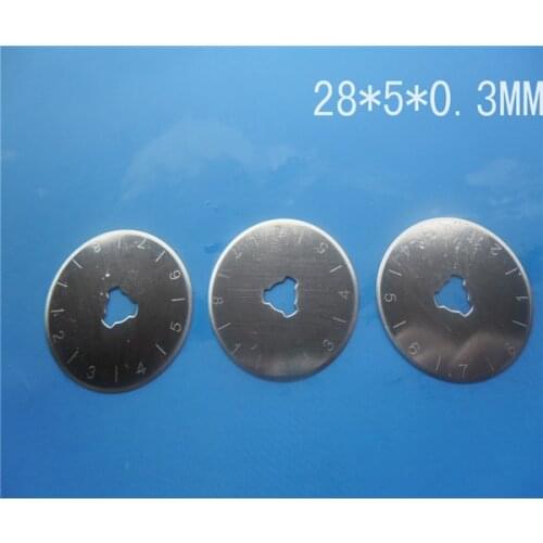 100pcs/Lot rotary cutter blade28mm fits for olfa, and more High speed steel