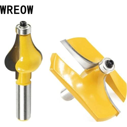 2pcs 1/2 Inch Shank Router Bit Woodworking Handrail Joint Line Cutter Tool Milling Cutter Panel Door 3D Engraving Chamfer