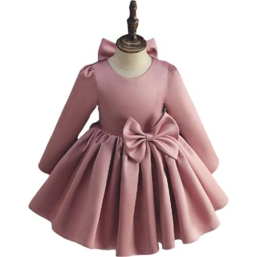 2021 Long Sleeve Sweet Elegant Dress Birthday Dress For Girls Clothes Princess Party Wedding Dresses Girls Prom Dress