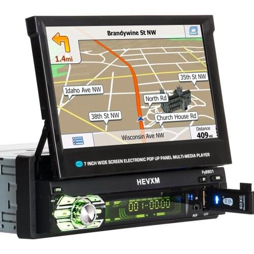 One 1 Din Car Radio GPS Navigation Autoradio Bluetooth Multimedia MP5 Video Player 1din 7" HD Touch Screen AUX-IN FM/USB 9601G