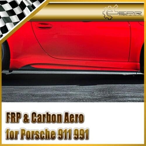 Car Styling For Porsche 911 991 Vor Style Carbon Fiber Side Skirt