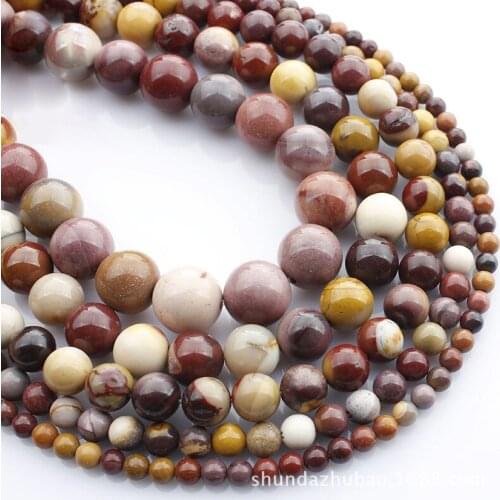15"(38cm) Strand Round Natural Mookaite Stone Rock 4mm 6mm 8mm 10mm 12mm Beads lot for Jewelry Making DIY Bracelet