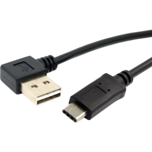 Reversible USB3.1 USB-C Type C to USB 2.0 90 Degree Left & Right Angled Data Cable for Macbook & Tablet & Cell Phone