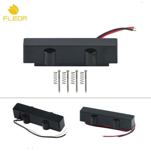 FLEOR Black Sealed 4 String Bass Pickup Ceramic Magnet for JB J Bass Replacement,Neck or Bridge Pickup Choose
