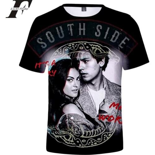 2018 Riverdale TV Show South Side Serpents 3D T-shirt Summer short sleeve Tshirt Funny t shirts Tee top plus size